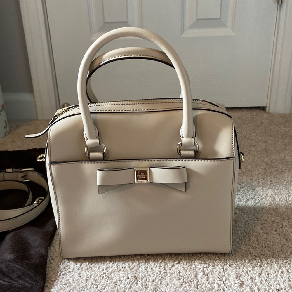Kate Spade cream satchel purse